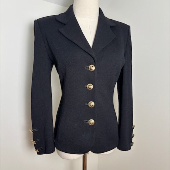 St. John Basics black Santana jacket, US6 - Picture 2 of 7